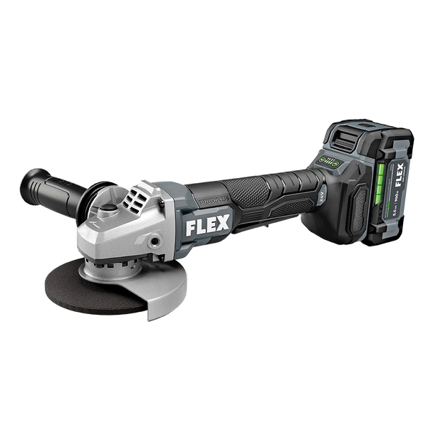Flex 24V 5" Variable Speed Angle Grinder | Kit With 5.0Ah Battery | The Clean Garage