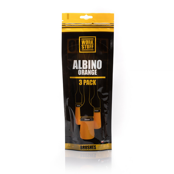 The Clean Garage Work Stuff Detailing Brush Albino Orange | 3 Pack of Brushes