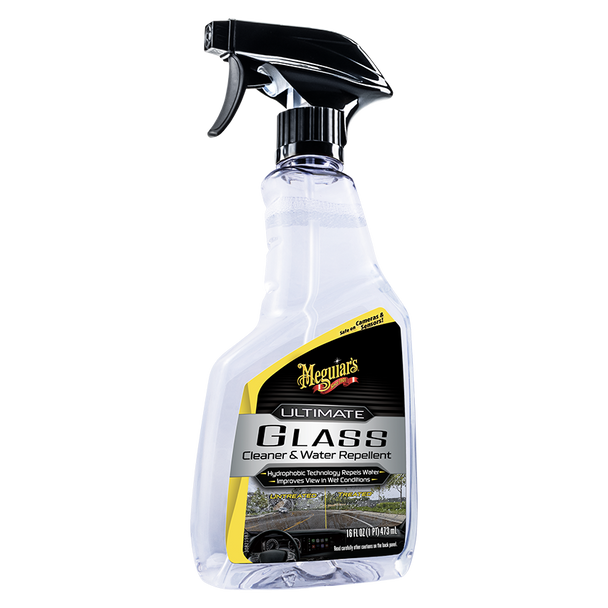 Meguiars Ultimate Glass Cleaner & Water Repellent 16oz | The Clean Garage