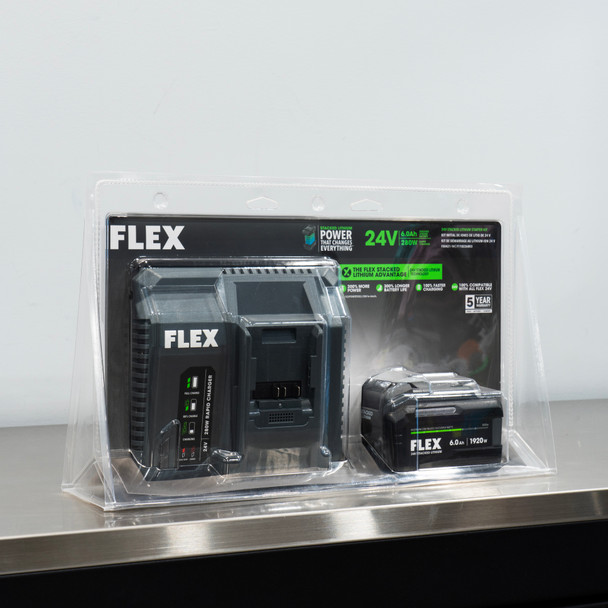 Flex 24v Stacked Lithium Power Tool Starter Kit | 6.0Ah Battery and Charger The Clean Garage