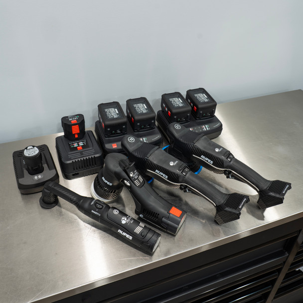 The Clean Garage Ultimate RUPES iBrid Cordless Polisher Kit | 4 Polishers 8 Batteries