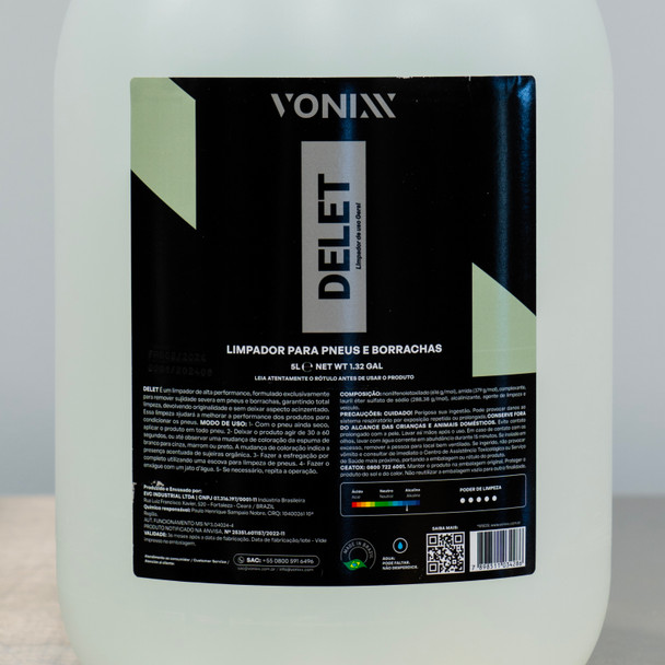 Vonixx Delet Tire and Rubber Cleaner 5 Liter | 169oz