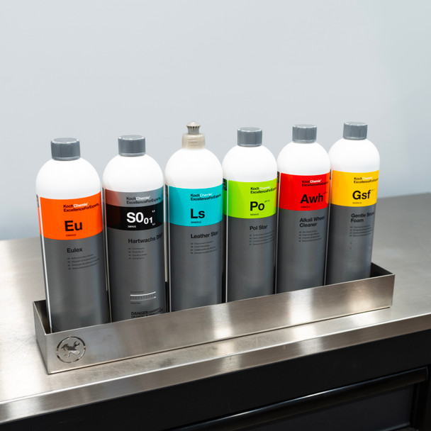 The Clean Garage Stainless Steel Channel Bottle Holder Shelf