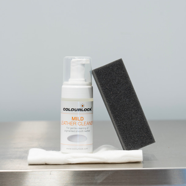 Colourlock Mild Leather Cleaner 100ml | With Sponge | Foaming | The Clean Garage Colourlock Mild Leather Cleaner 100ml | With Sponge | Foaming | The Clean Garage