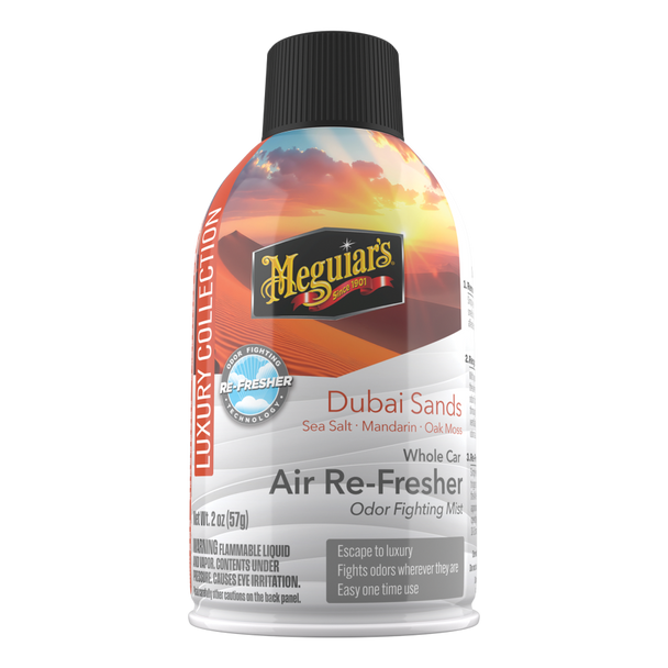 Meguiars Whole Car Air Refresher Spray | Dubai Sands Scent 2oz Aerosol | The Clean Garage