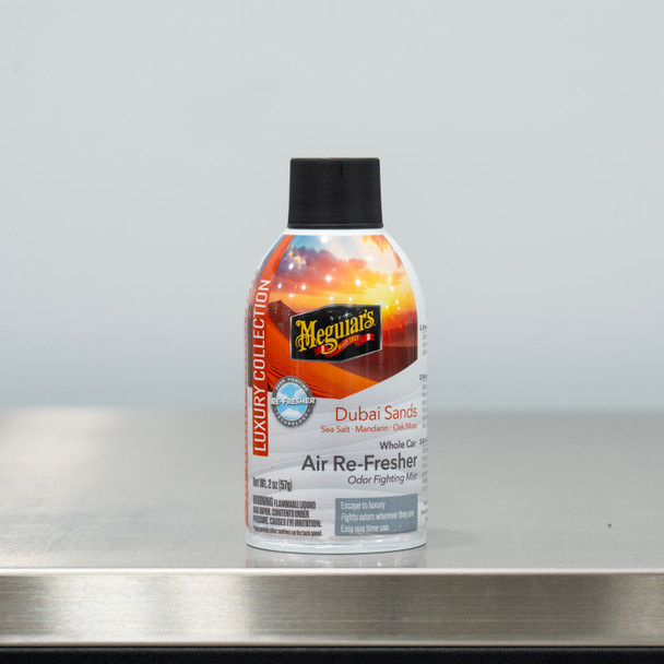 Meguiars Whole Car Air Refresher Spray | Dubai Sands Scent 2oz Aerosol | The Clean Garage