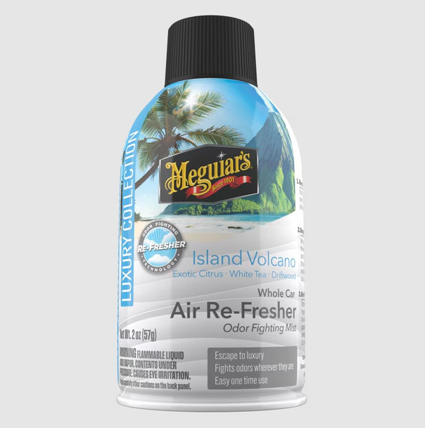 Meguiars Whole Car Air Refresher Spray | Island Volcano Scent 2oz Aerosol | The Clean Garage