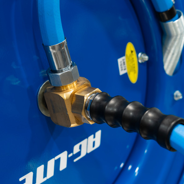 50' BluBird Retractable Garden Hose Reel Blue | 3/4" GHT Connections