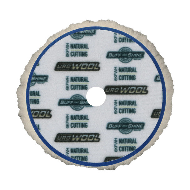 5" Buff and Shine Uro-Wool Pad with Blueberry Foam Interface | Heavy Cutting