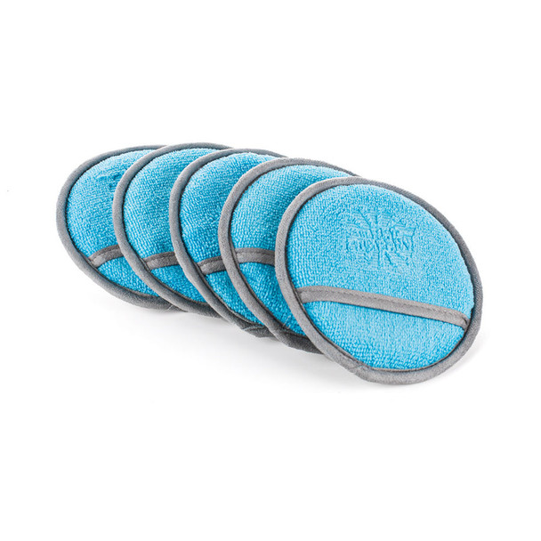 The Rag Company Ultra No Soak Round Detailing Applicator | 5 Pack | The Clean Garage