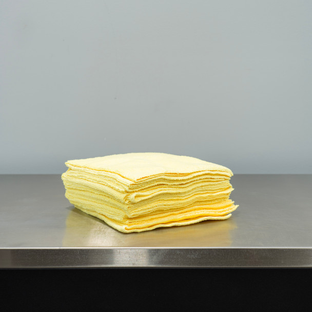 The Rag Company Edgeless 300 Microfiber Towel | Yellow | 10 Pack | The Clean Garage