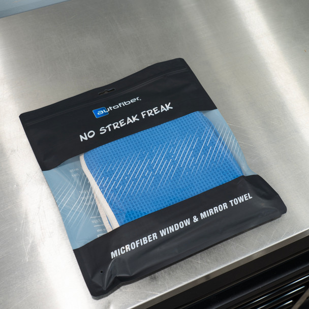 AutoFiber No Steak Freak Waffle Weave Glass Towel Blue | 3 Pack