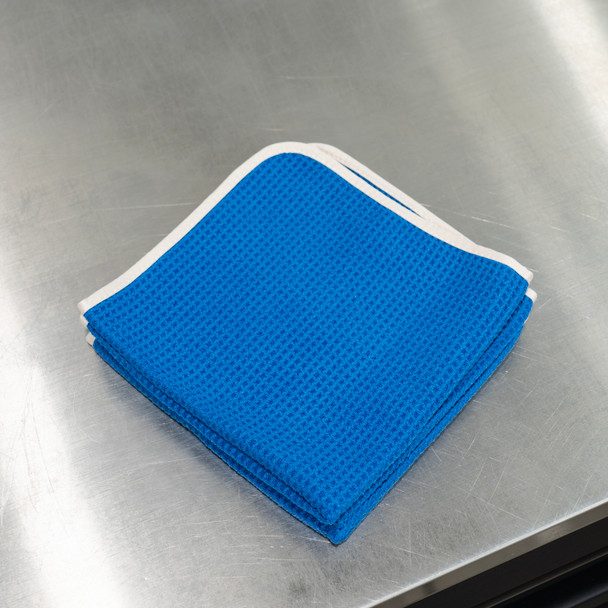 AutoFiber No Steak Freak Waffle Weave Glass Towel Blue | 3 Pack