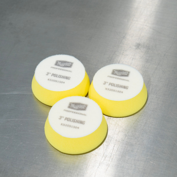 3" Meguiars Yellow Foam Polishing Pads | 3 Pack | For DA & Rotary