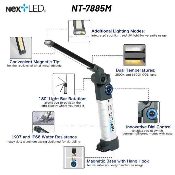 NextLED Ultimate Folding Color Match Inspection Light | Detailing Light