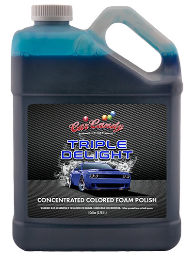 Car Candy Triple Delight 1 Gallon | Blue Colored Foam Polish Soap | The Clean Garage