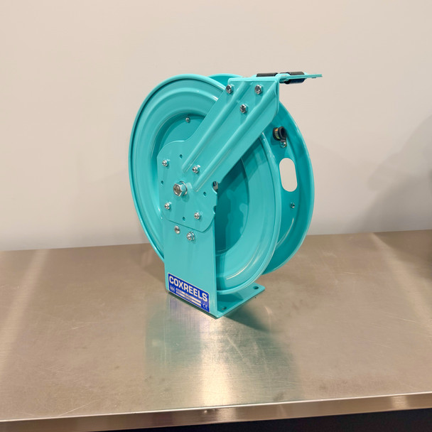 Cox Retractable Hose Reel | Custom Mint Green | For 3/8" Air or Pressure Washer Hose | The Clean Garage