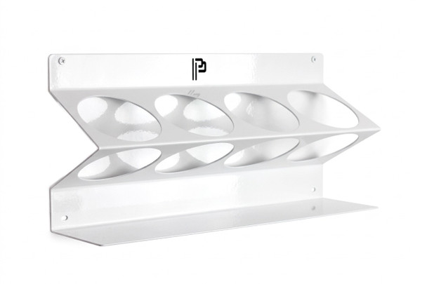 Poka Premium Wall Detail Bottle Holder | Holds 4 Large 1.5L Bottles | *WHITE* | The Clean Garage