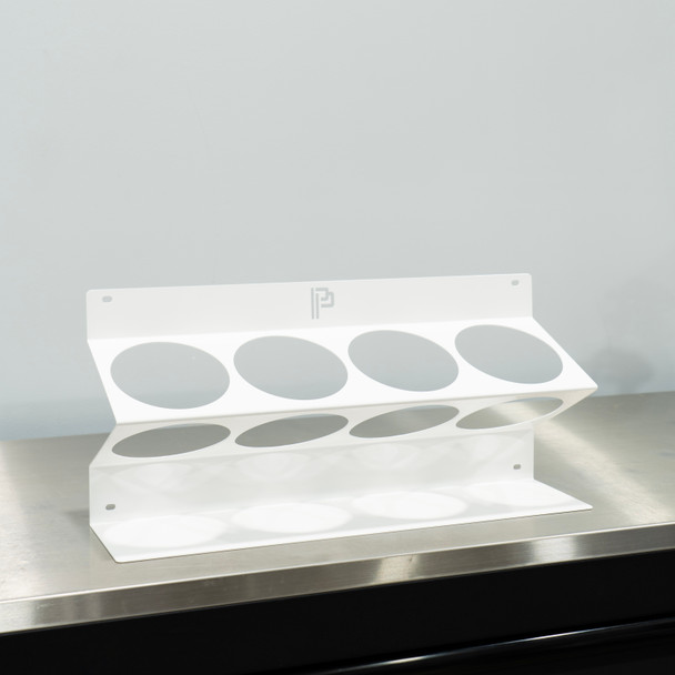 Poka Premium Wall Detail Bottle Holder | Holds 4 Large 1.5L Bottles | *WHITE* | The Clean Garage