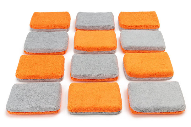 AutoFiber Saver Applicator Terry | 12 Pack | Thin Coating App with Barrier Orange | The Clean Garage