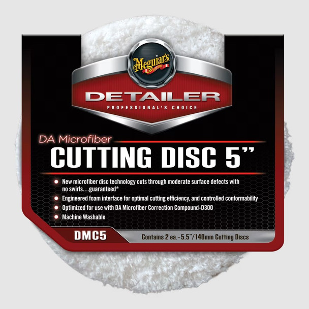 5" Meguiars DA Microfiber Cutting Pad | 2 Pack | DMC5 | The Clean Garage