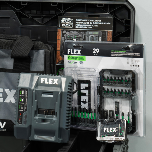 Flex 24v Compact Drill & Impact Driver Kit | Stack Pack and 2 Bit Sets