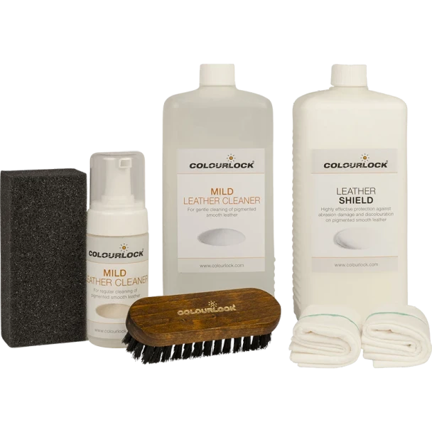 Colourlock New Leather Care Kit with Cleaner and Shield | 1 Liter Size | The Clean Garage