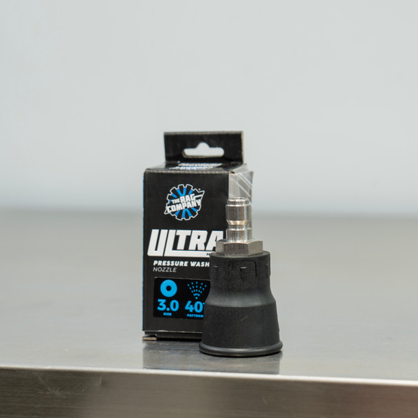The Rag Company Ultra H2O Rinse Nozzle | 40 Degree | 3 Orifice Sizes | The Clean Garage