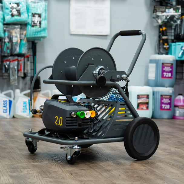 Active Wash Cart & Hose Reel | Pressure Washer Mobile Cart Solution | The Clean Garage