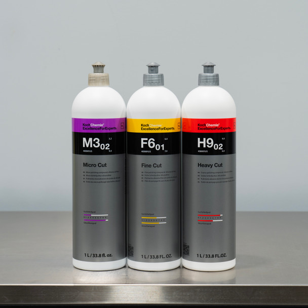 The Clean Garage | Koch Chemie Compound Polish Combo 1 Liter | Heavy Fine Micro Cut