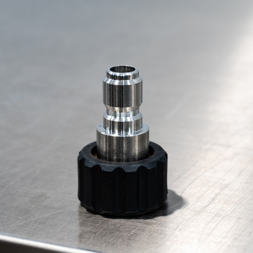 M22 Female 15mm Twist Connect X 1/4" Plug – Standard M22 Connector, 4000 PSI