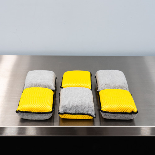 Microfiber Sponge Dish Pad Microfiber Kitchen Towels Yellow 20% Polyamide