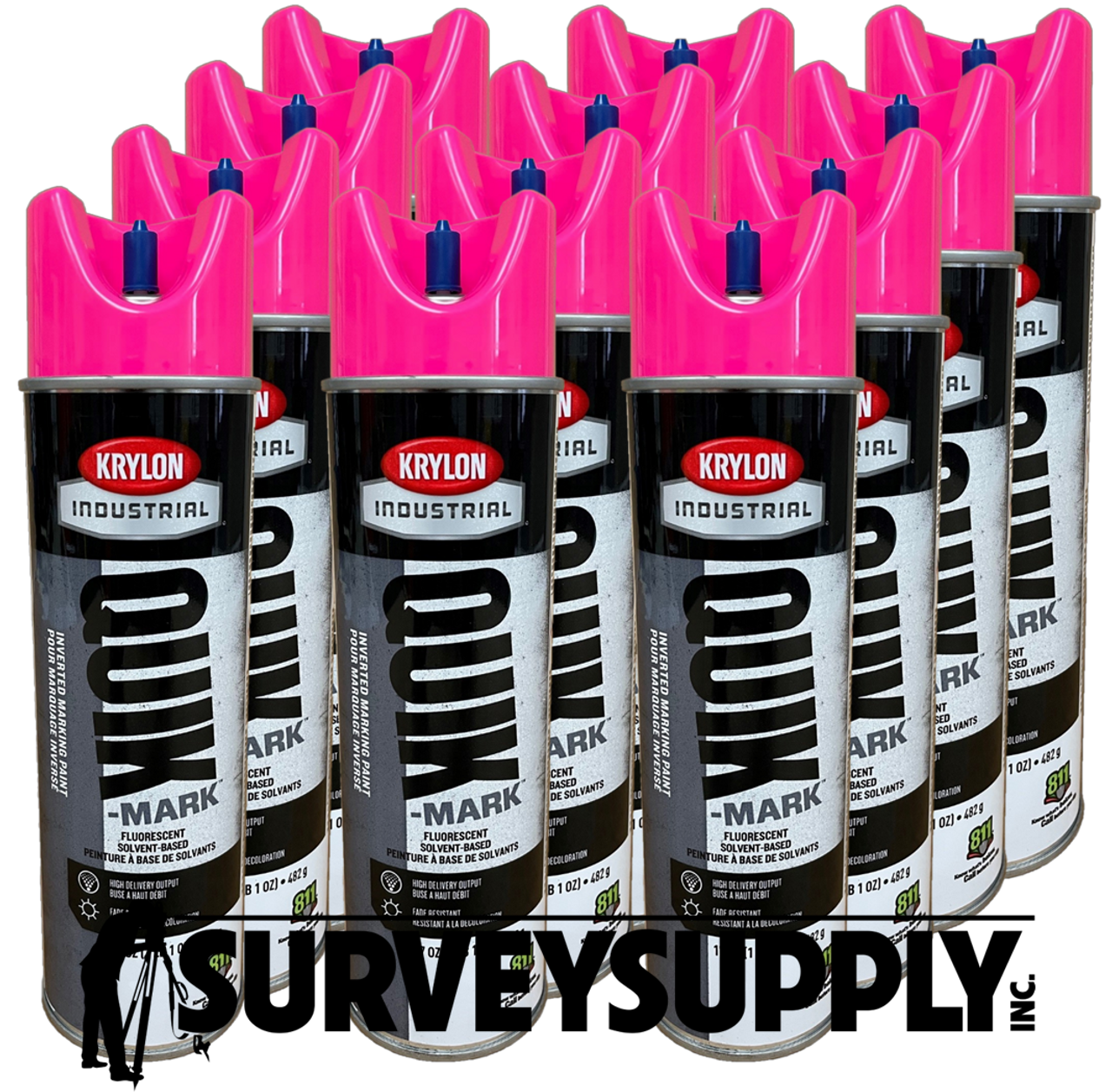 Krylon Fluorescent Hot Pink Quik-Mark Inverted Marking Paint