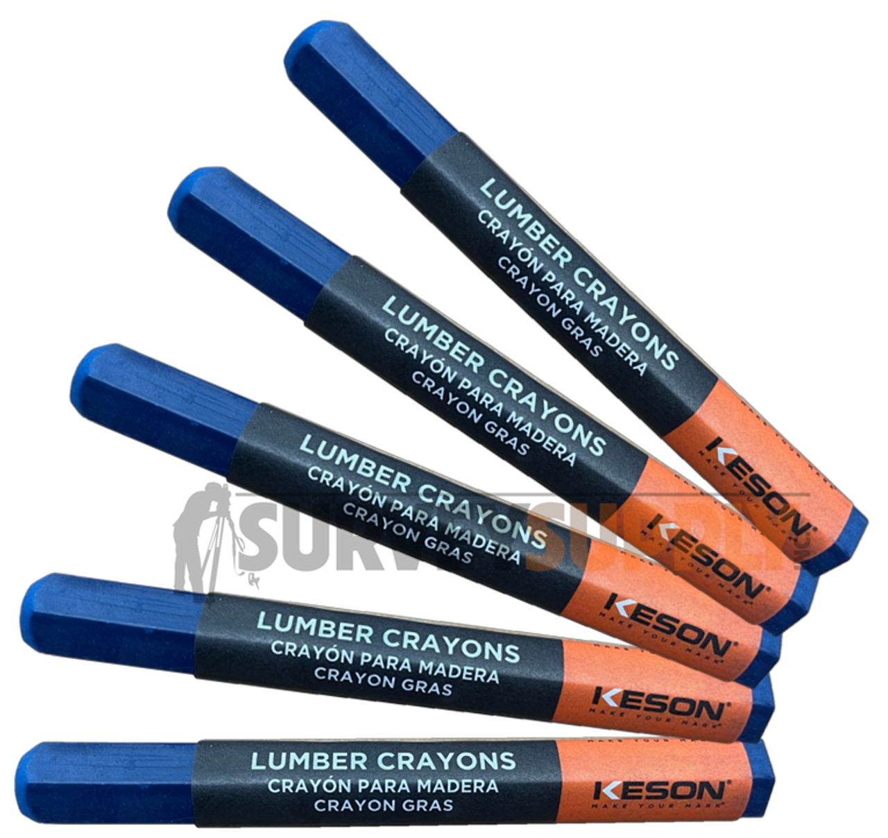 Keson Hard Lumber Crayons - BLUE (Box of 12)