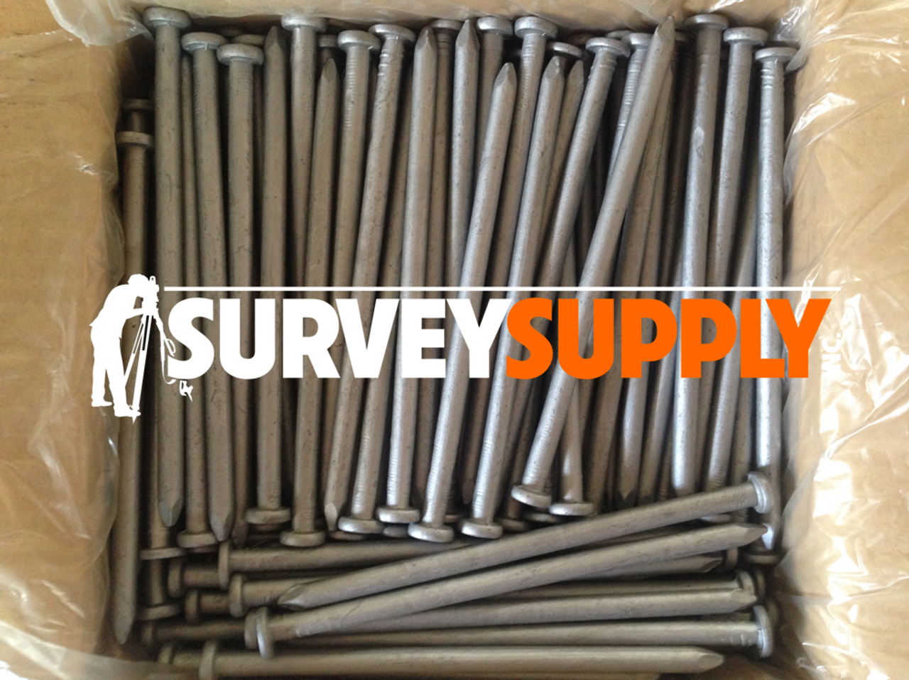 8" Galvanized Spikes 50 lb. box Survey Supply, Inc.