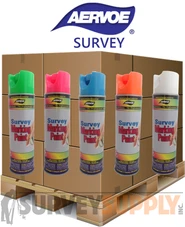 Aervoe Inverted Survey Marking Paint Pallet - MIX & MATCH COLORS (12 cans per case | 57 case minimum)