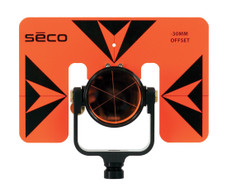 Seco 62 mm Copper Coated Premier Prism Assembly for Nikon, Topcon & Sokkia Total Stations | -30 and 0 mm (#6402-06-FOB) - Flo. Orange w/ black