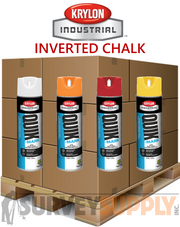 Krylon Quik-Mark Inverted Marking Chalk Pallet - MIX & MATCH COLORS (12 cans per case | 54 case minimum)