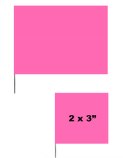 21" Wire Staff Flags 2"x 3"