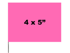 36" Custom Printed Wire Staff Flags 4"x 5"