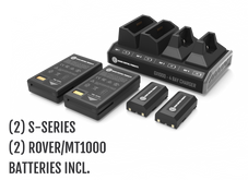 GX1000 4 Bay Charger Combo Kit w/ 2 Long-Life S-Series Total Station and 2 Extended-Life Rover/MT1000 Replacement Batteries (Compatible w/ Trimble)