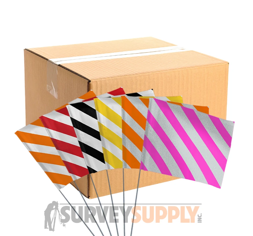 Striped Marking Flags by the Case