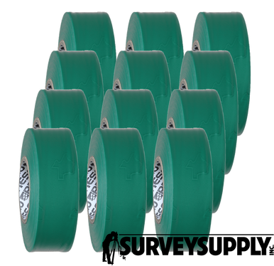 Solid Dark Green Flagging Tape - Bulk | Survey Supply, Inc.