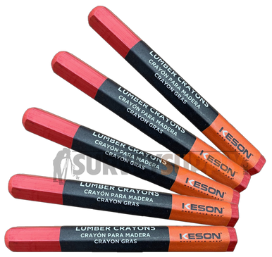 Lumber Crayon, 4 1/2'' x 1/2'', Blu, 12/box, Hex Shape, Fade-Proof,  Water-Proof, Smear-Proof