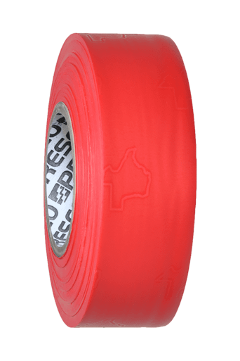 Johnson Glo-Red Flagging Tape 1" X 200' - Survey Construction Marking Ribbon