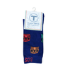 Adult MBTA Train Crew Dress Socks Indigo