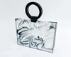 Black and White Cloudy Swirl Valet Bag