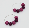 Fuchsia Hoop Dangle Earring