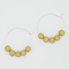 Yellow Hoop Dangle Earrings