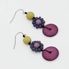 Petite Daisy Purple Earrings
